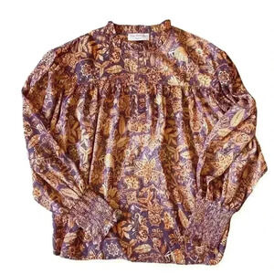 NWT Women’s Pink Moon Bay Boutique Moonlight Blouse Purple Orange Size Medium